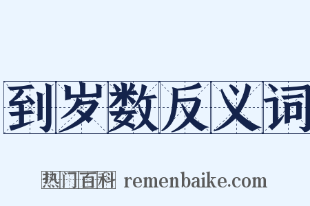 到岁数反义词是什么意思的图片